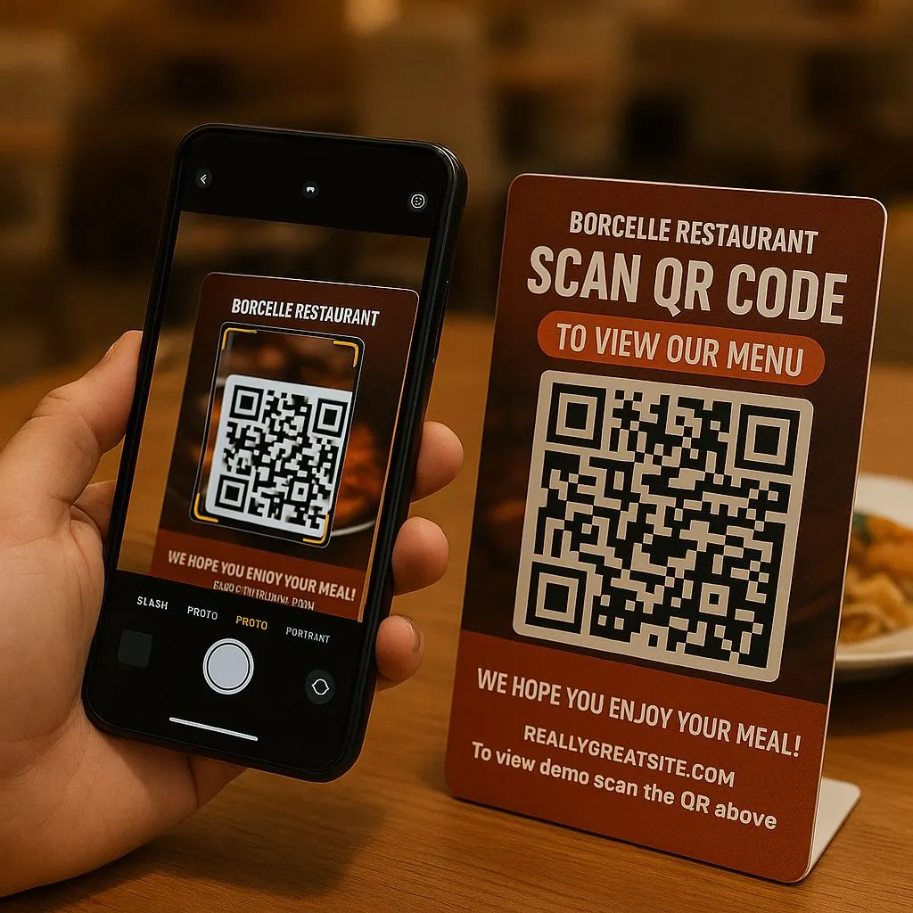 Smart Digital Menu Card Interface